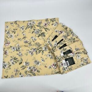 Lauren Ralph Lauren Cloth Napkins Newberry Set of 6 Yellow Floral Print 20x20 in